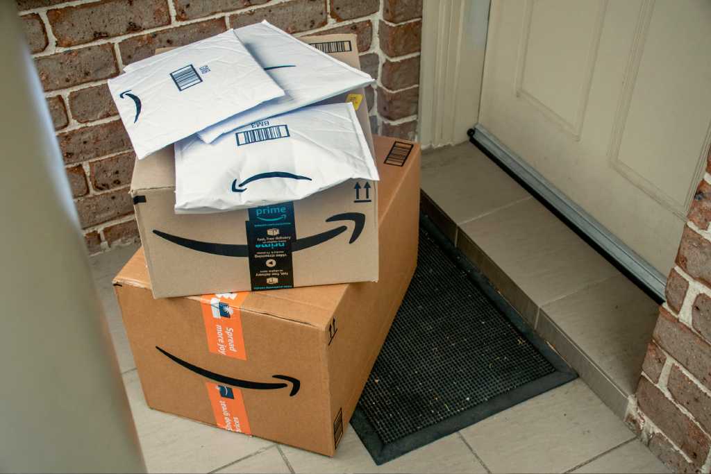 Amazon orders on doorstep